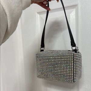 Elegant Silver Crystal Embellished Women's Bag